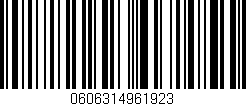 Código de barras (EAN, GTIN, SKU, ISBN): '0606314961923'