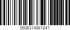 Código de barras (EAN, GTIN, SKU, ISBN): '0606314961947'