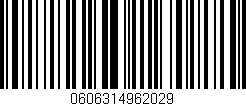 Código de barras (EAN, GTIN, SKU, ISBN): '0606314962029'