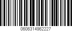 Código de barras (EAN, GTIN, SKU, ISBN): '0606314962227'