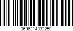 Código de barras (EAN, GTIN, SKU, ISBN): '0606314962258'