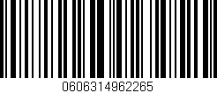 Código de barras (EAN, GTIN, SKU, ISBN): '0606314962265'