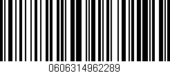 Código de barras (EAN, GTIN, SKU, ISBN): '0606314962289'