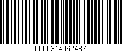 Código de barras (EAN, GTIN, SKU, ISBN): '0606314962487'