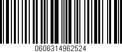 Código de barras (EAN, GTIN, SKU, ISBN): '0606314962524'