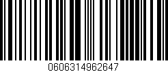 Código de barras (EAN, GTIN, SKU, ISBN): '0606314962647'