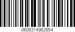 Código de barras (EAN, GTIN, SKU, ISBN): '0606314962654'
