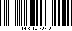 Código de barras (EAN, GTIN, SKU, ISBN): '0606314962722'