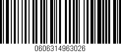 Código de barras (EAN, GTIN, SKU, ISBN): '0606314963026'