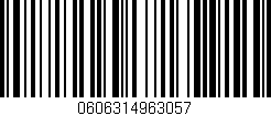 Código de barras (EAN, GTIN, SKU, ISBN): '0606314963057'