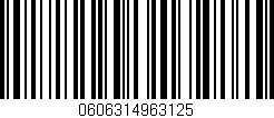 Código de barras (EAN, GTIN, SKU, ISBN): '0606314963125'