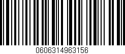 Código de barras (EAN, GTIN, SKU, ISBN): '0606314963156'