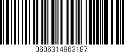 Código de barras (EAN, GTIN, SKU, ISBN): '0606314963187'