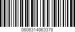 Código de barras (EAN, GTIN, SKU, ISBN): '0606314963378'