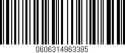 Código de barras (EAN, GTIN, SKU, ISBN): '0606314963385'