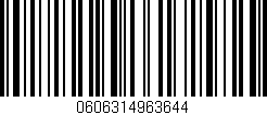 Código de barras (EAN, GTIN, SKU, ISBN): '0606314963644'