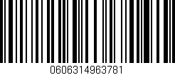 Código de barras (EAN, GTIN, SKU, ISBN): '0606314963781'