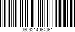 Código de barras (EAN, GTIN, SKU, ISBN): '0606314964061'