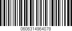 Código de barras (EAN, GTIN, SKU, ISBN): '0606314964078'