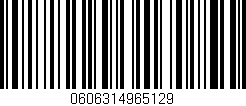 Código de barras (EAN, GTIN, SKU, ISBN): '0606314965129'