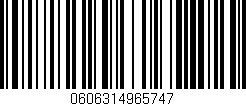 Código de barras (EAN, GTIN, SKU, ISBN): '0606314965747'