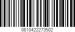 Código de barras (EAN, GTIN, SKU, ISBN): '0610422273502'