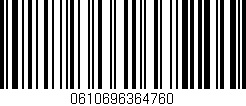 Código de barras (EAN, GTIN, SKU, ISBN): '0610696364760'