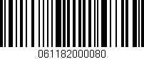 Código de barras (EAN, GTIN, SKU, ISBN): '061182000080'