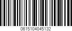 Código de barras (EAN, GTIN, SKU, ISBN): '0615104045132'
