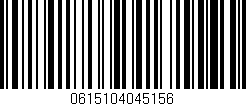 Código de barras (EAN, GTIN, SKU, ISBN): '0615104045156'