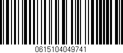 Código de barras (EAN, GTIN, SKU, ISBN): '0615104049741'