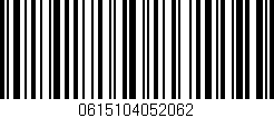 Código de barras (EAN, GTIN, SKU, ISBN): '0615104052062'