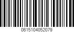 Código de barras (EAN, GTIN, SKU, ISBN): '0615104052079'
