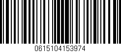 Código de barras (EAN, GTIN, SKU, ISBN): '0615104153974'