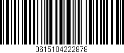 Código de barras (EAN, GTIN, SKU, ISBN): '0615104222878'