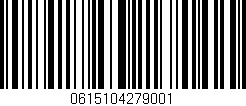 Código de barras (EAN, GTIN, SKU, ISBN): '0615104279001'