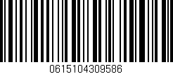 Código de barras (EAN, GTIN, SKU, ISBN): '0615104309586'