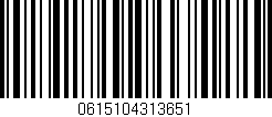 Código de barras (EAN, GTIN, SKU, ISBN): '0615104313651'