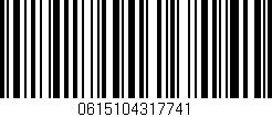 Código de barras (EAN, GTIN, SKU, ISBN): '0615104317741'