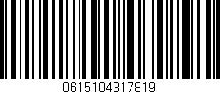 Código de barras (EAN, GTIN, SKU, ISBN): '0615104317819'