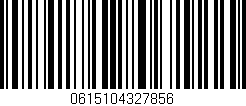 Código de barras (EAN, GTIN, SKU, ISBN): '0615104327856'