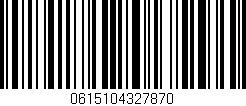 Código de barras (EAN, GTIN, SKU, ISBN): '0615104327870'