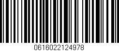 Código de barras (EAN, GTIN, SKU, ISBN): '0616022124978'