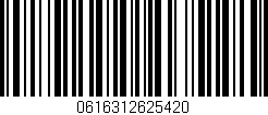 Código de barras (EAN, GTIN, SKU, ISBN): '0616312625420'