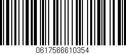 Código de barras (EAN, GTIN, SKU, ISBN): '0617566610354'