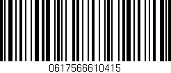 Código de barras (EAN, GTIN, SKU, ISBN): '0617566610415'