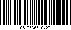 Código de barras (EAN, GTIN, SKU, ISBN): '0617566610422'