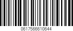Código de barras (EAN, GTIN, SKU, ISBN): '0617566610644'