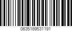Código de barras (EAN, GTIN, SKU, ISBN): '0635189531191'