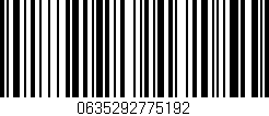 Código de barras (EAN, GTIN, SKU, ISBN): '0635292775192'